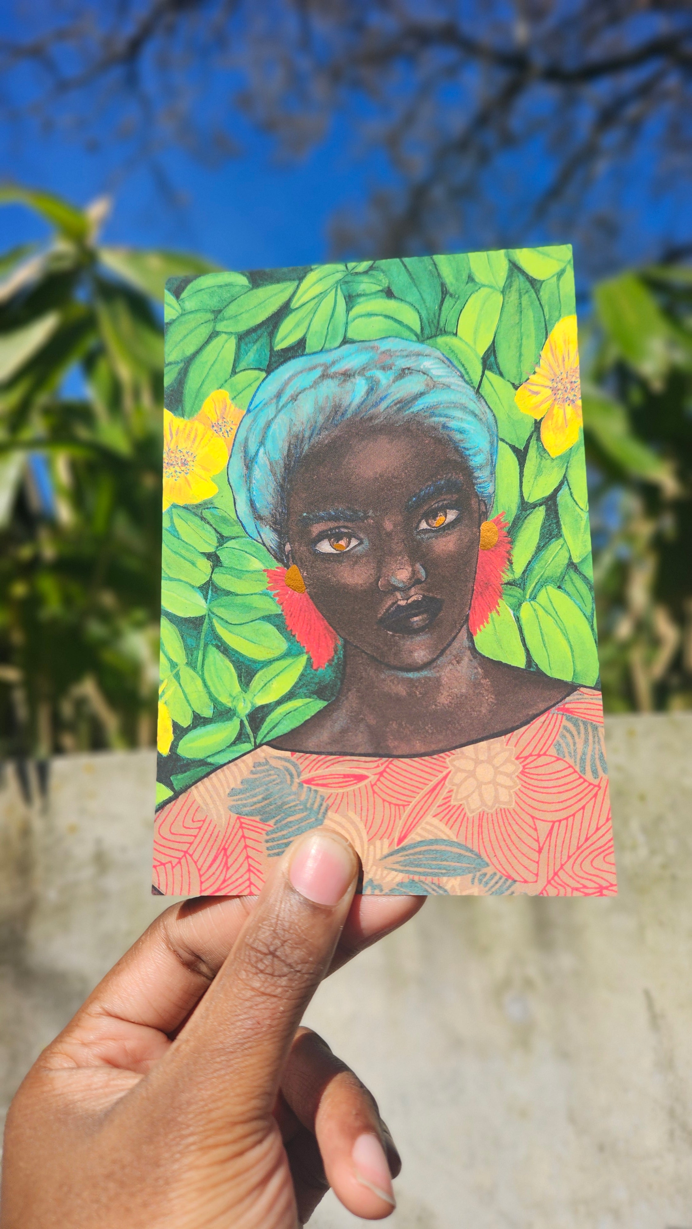 Bronze Foil Art Card: Portrait 2