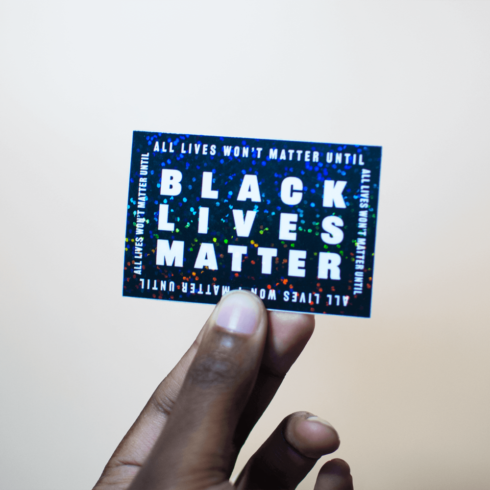 Black Lives Matter — Black Glitter Sticker